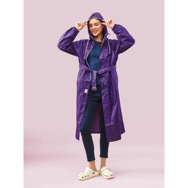 Lux Venus Over Coat Rainwear for Women - Purple - Buy at ₹610
