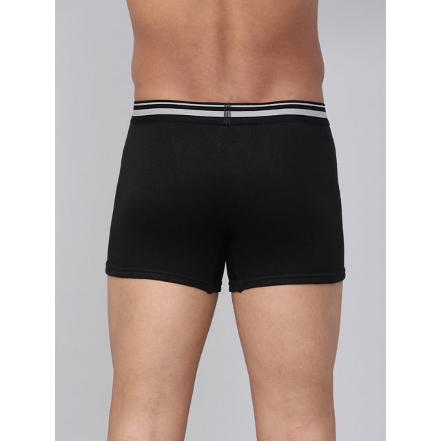 Levi's Innerwear Men's Solid Cotton Rib Ultrasoft Waistband | Black and Red - XL