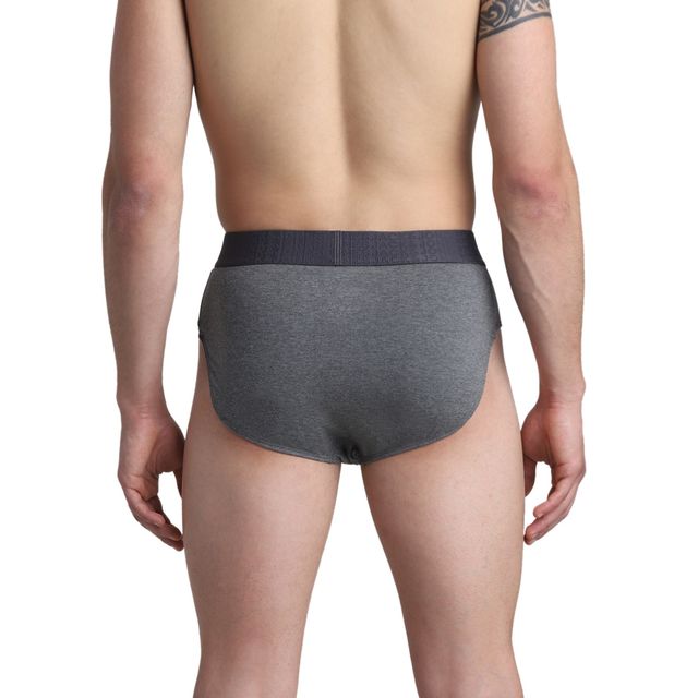 JACK & JONES Men's Grant Brief | Pack of 2 | Dark Grey Melange - XL