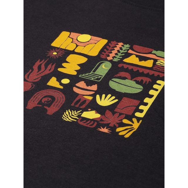 Dillinger Men's Graphic Oversized Printed Drop-Shoulder Sleeves Pure Cotton T-shirt | Black - XL