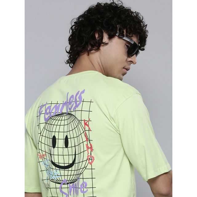 Smartees Men's Printed T-shirt | Neon Green - XL
