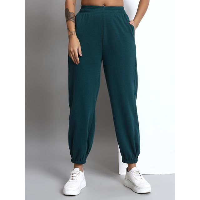 Q-rious Women's Cozyflex Joggers | Plaz-CARGO-2c | Teal & Olive - 28