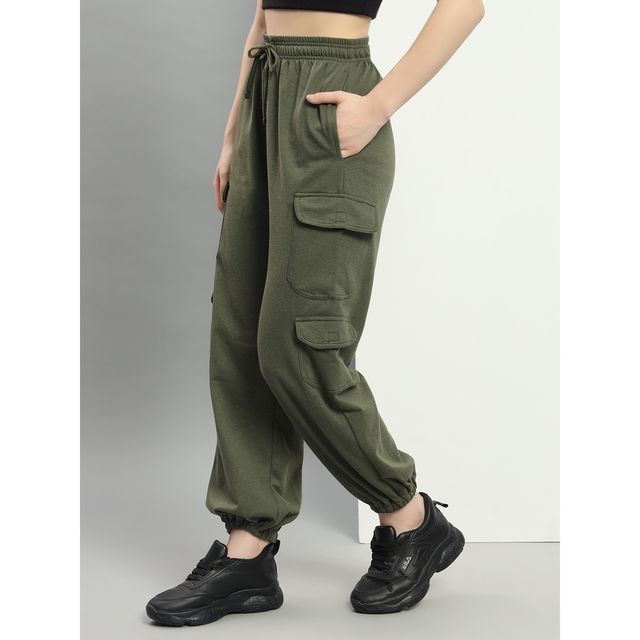 Q-rious Women's AdventureFlex Cargo Joggers | GLJ-CARGO | Olive - 34