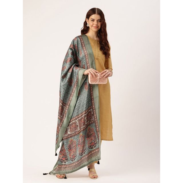 Ishin Turquoise Cotton Dupatta | 1012