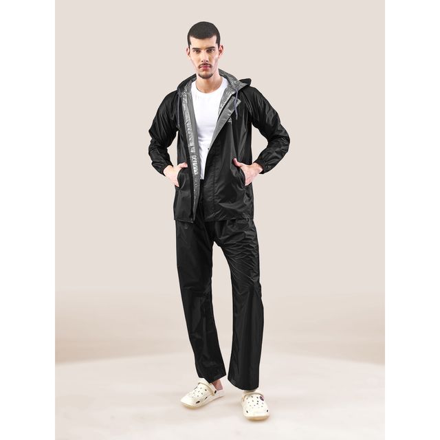 Lux Venus Reversible Rain Suit for Men - Black | 3XL