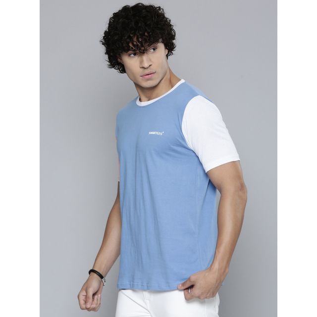 Smartees Men's Printed T-shirt | Blue - L