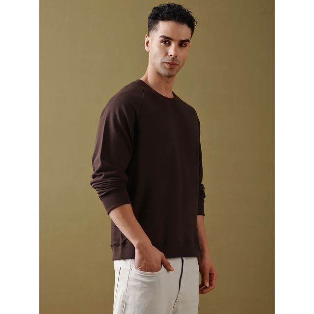 Dillinger Men's T-shirt Raglan Sleeve Oversized Pure Cotton | Brown - L