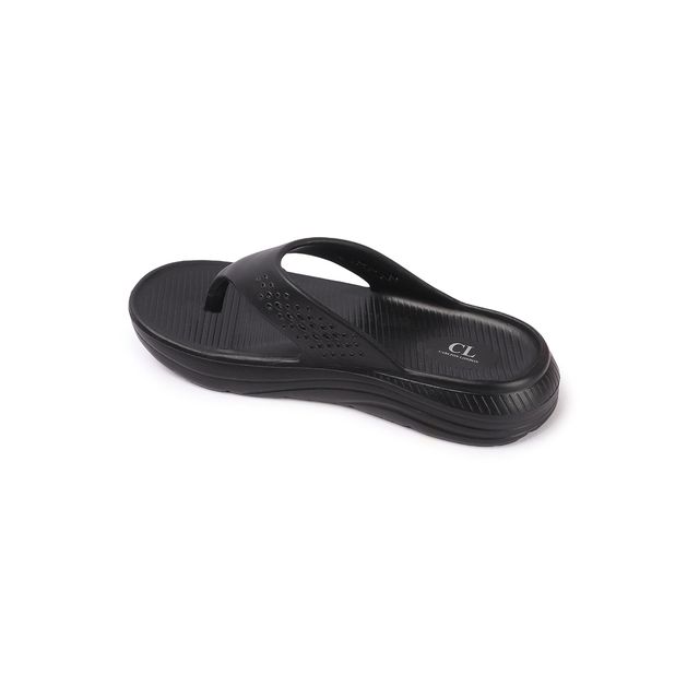 Carlton London Black Comfortable Men Flip Flops | UK 11