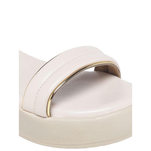 Monrow Women's Verina Cream Flatform Heels | UK7