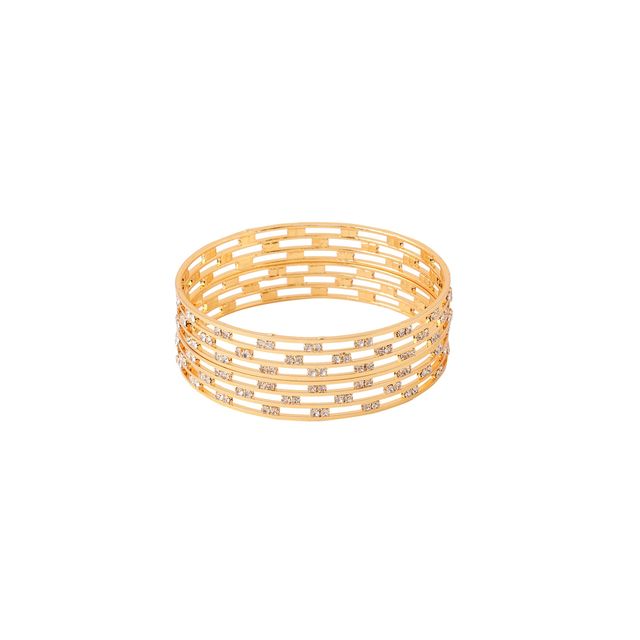 NVR Set of 2 Cz Studded Bangles | NVR2151-L