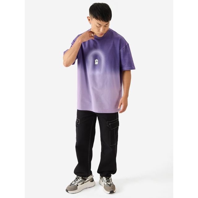 The Souled Store Men's TSS Originals Shadow Oversized T-shirt | Purple - 2XL