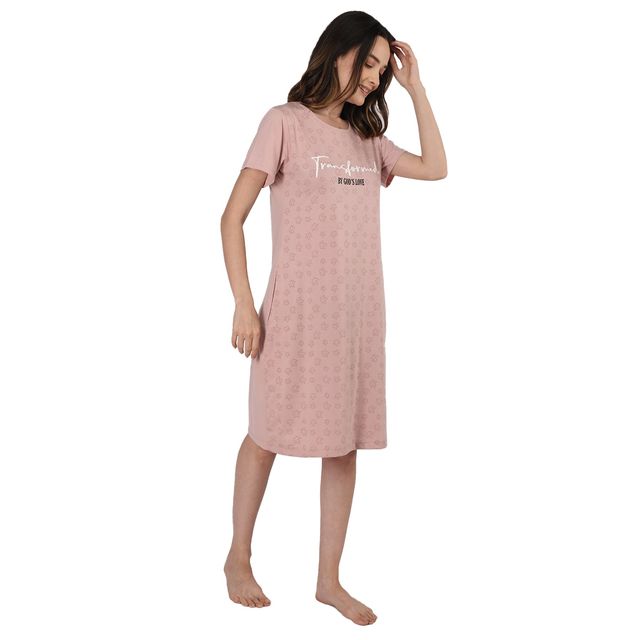 Duchess Women's Cotton Blend Printed Knee Length Nighty | Mouse - L