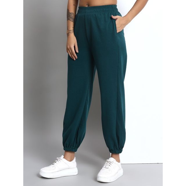 Q-rious Women's Cozyflex Joggers | Plaz-CARGO-2c | Teal & Olive - 28