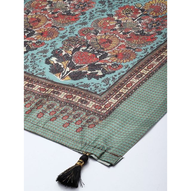 Ishin Turquoise Cotton Dupatta | 1012