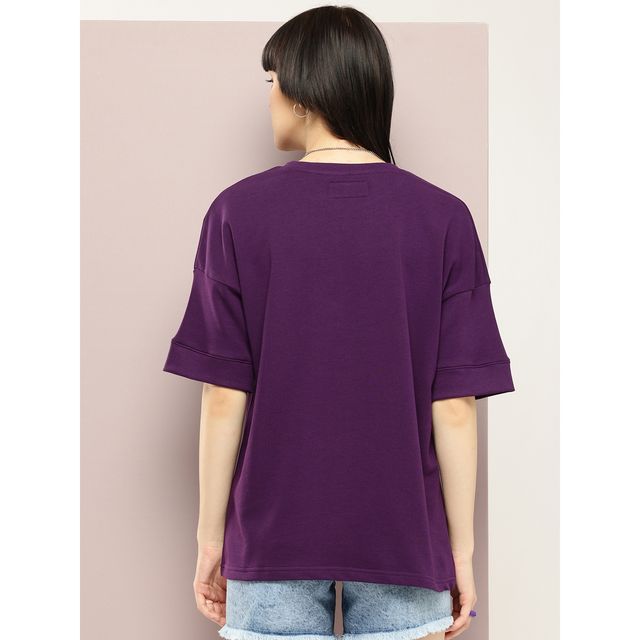 Dillinger Women's Drop Shoulder Oversized T-shirt | WMNCR638GRL | Lavender - XL