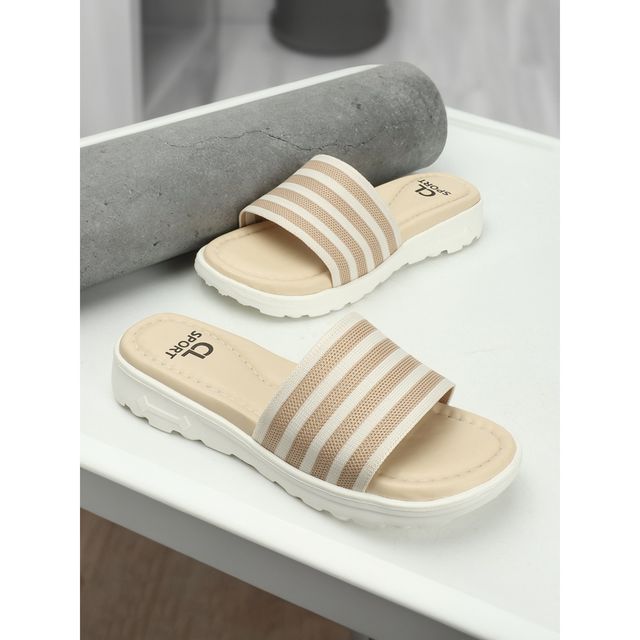 Carlton London Comfortable Women's Flip Flops | UK 6 | Beige