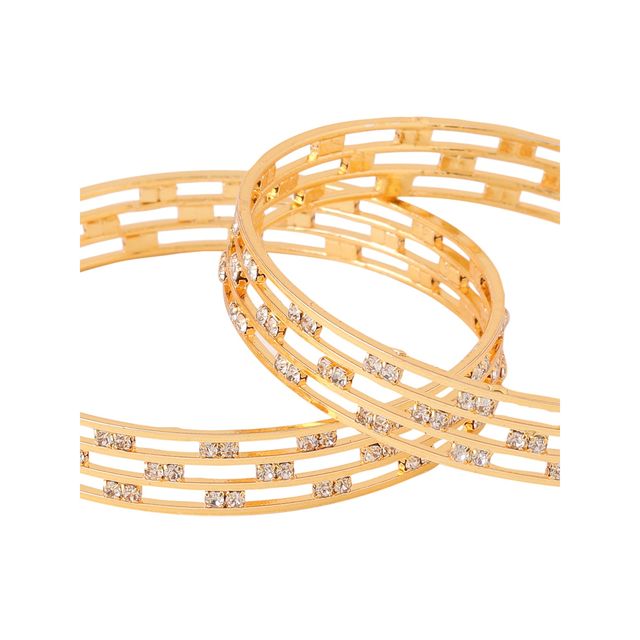 NVR Set of 2 Cz Studded Bangles | NVR2151-L