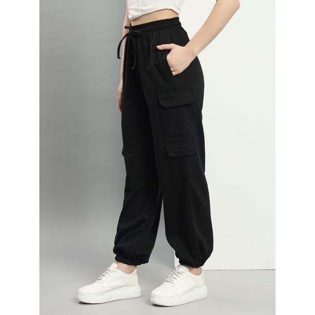 Q-rious Women's AdventureFlex Cargo Joggers | GLJ-CARGO | Black - 30
