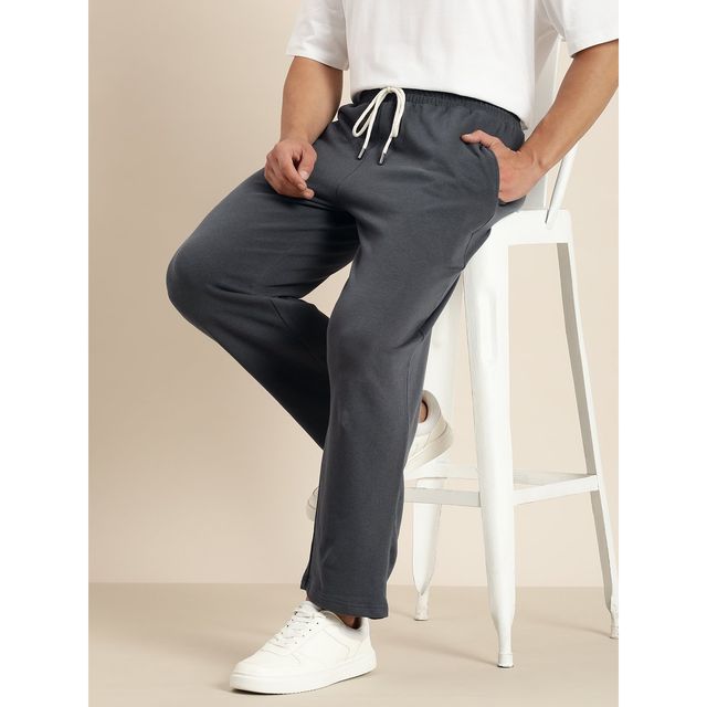 Dillinger Men's Lightweight Relaxed Fit Baggy Knitted Track Pants | Grey - XXL