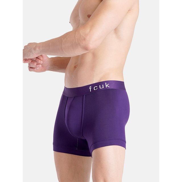 Fcuk Glo Park Royal | Men s Solid Trunks Pack of 2 | Garden Green | Crown Jewel | XL