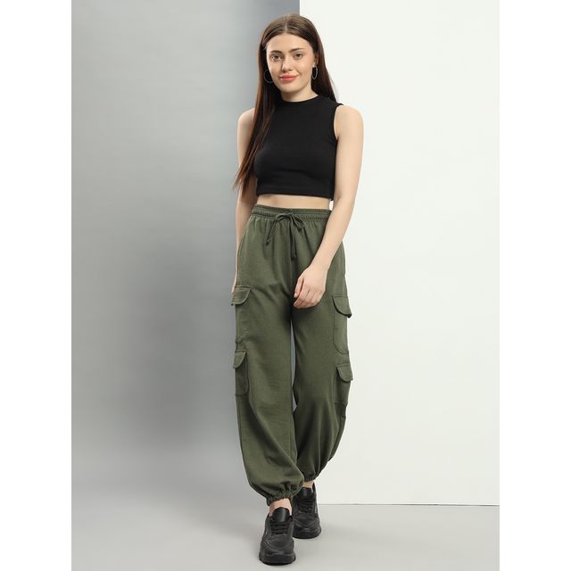 Q-rious Women's AdventureFlex Cargo Joggers | GLJ-CARGO | Olive - 34