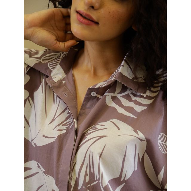 Sanskrutihomes Women Printed Lavender Night Suit SE-NSP-753 | M