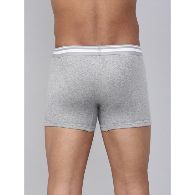 Levi's Innerwear Men's Solid Cotton Rib Ultrasoft Waistband | Light Grey and Red - XL