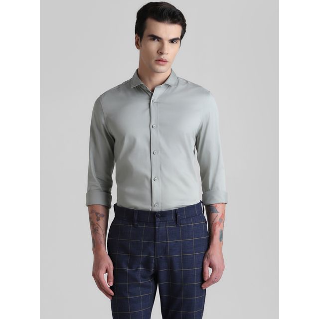 Jack & Jones Men's Slim Fit Shirt | Grey - XL
