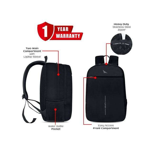 Lunar's FJ 15.6 Inch Laptop Bag | Anti-Theft | Water Resistant | Office | College | Travel Backpack