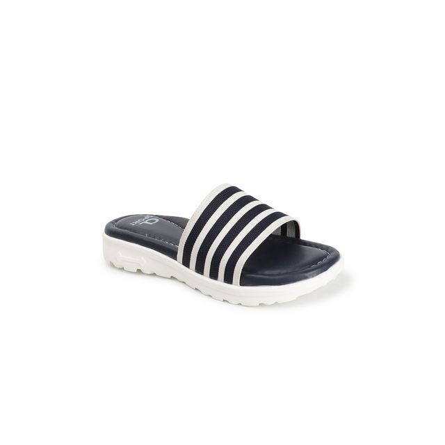 Carlton London Navy Blue Comfortable Women's Flip Flops | UK 3