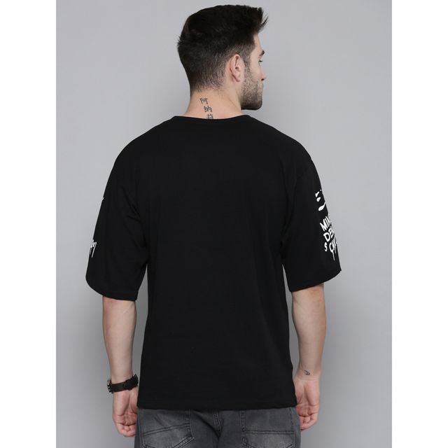 Smartees Men's Printed T-shirt | Style No 11 | Black - XL
