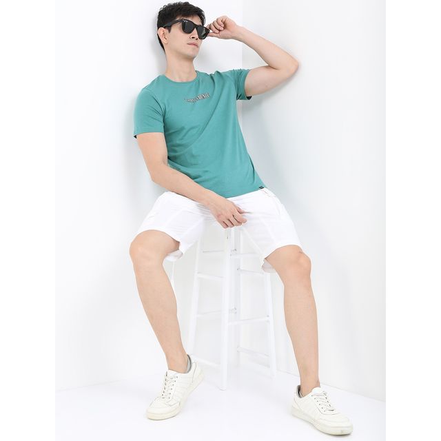 Highlander Men's Printed Slim Fit T-shirt - Teal | S