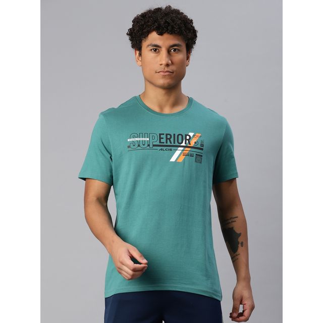 Alcis Men's Round Neck T-shirt | Green - L