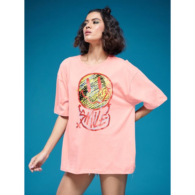 Smartees Women's Printed T-shirt | Green - L