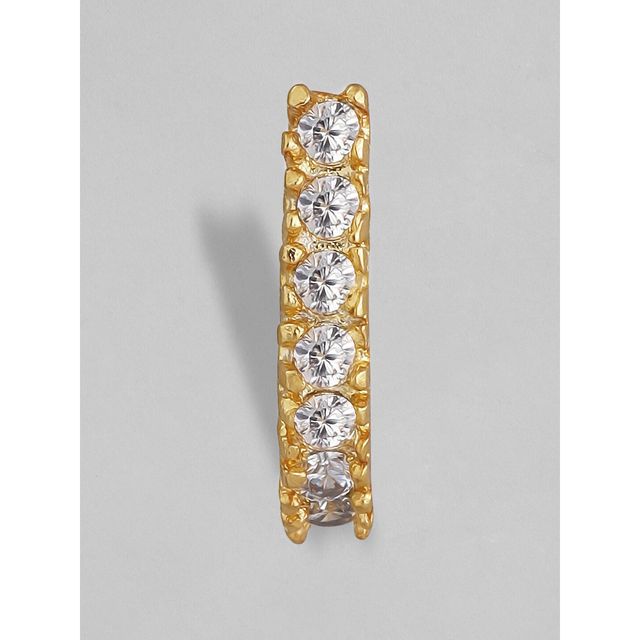 Rubans Gold-Plated Handcrafted Zircon Studded Nosepin