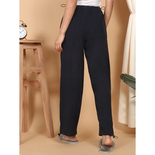 Sweet Dreams Women Solid Pyjama - XL | F - Lap - 4259 Navy