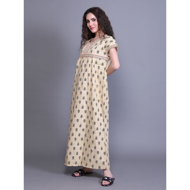 evolove Women's Nighty Yellow LNGCO3283YW-2XL