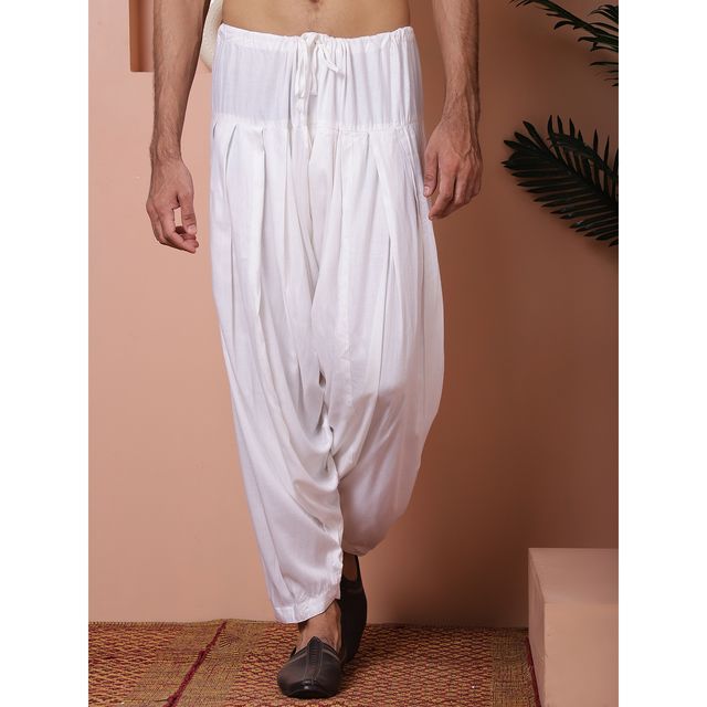 Jompers Viscose Rayon Salwar For Men JOSP 007 | White | 38