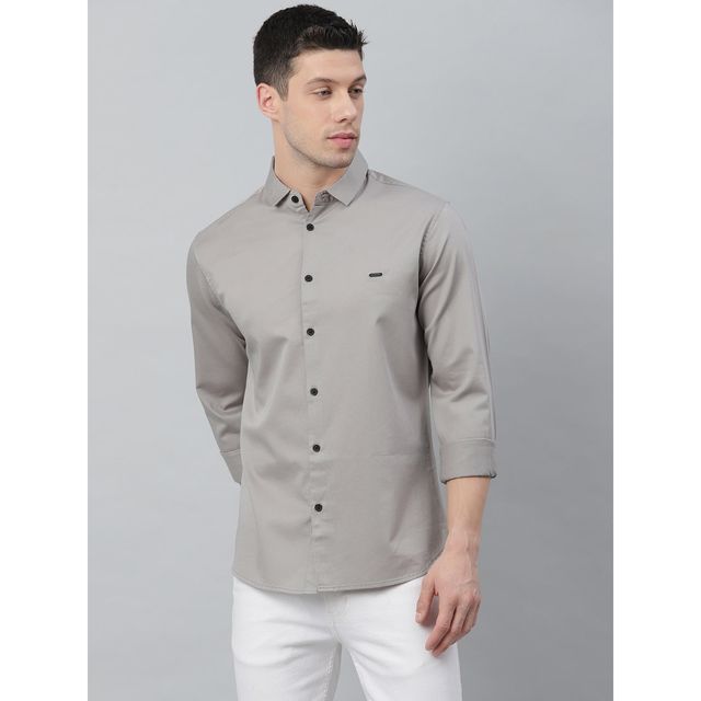 Dennis Lingo Men's Cotton Casual Shirt | C610| Grey - L