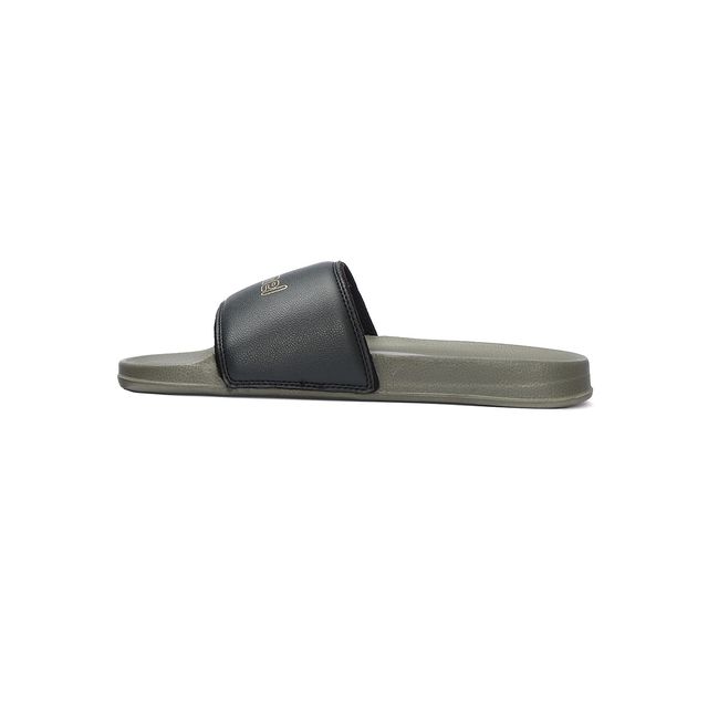 hummel Classic Lightweight Slides For Men With Cushioned Sole And Arch Support | Green & Gold | 6