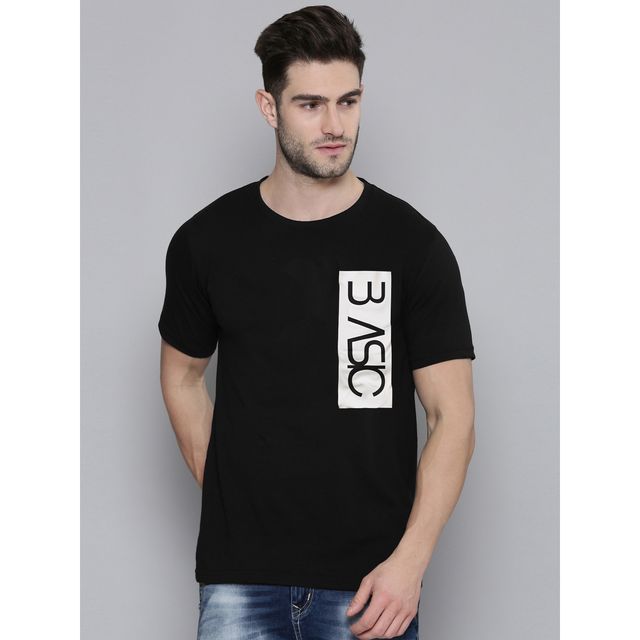 Smartees Mens Printed Tshirt Black | M