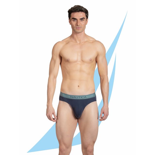 Nautica Men's - 1PP-RBF02 Rib Brief-05-S PBLU | Blue - M