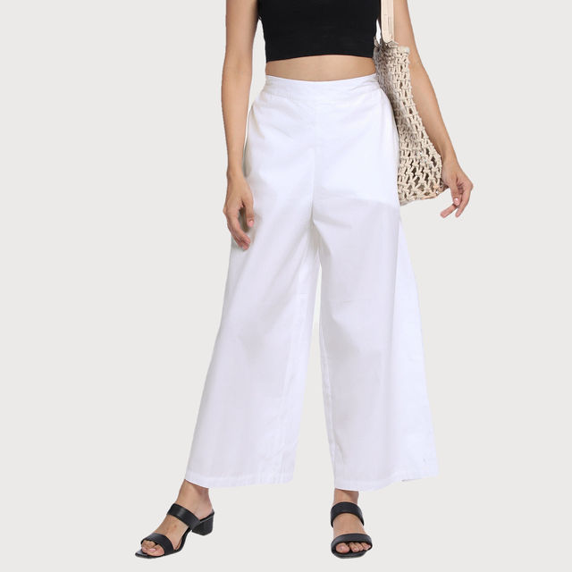 Buy DL Women's Women's Cotton Mid-Rise Plain Regular Fit Parallel