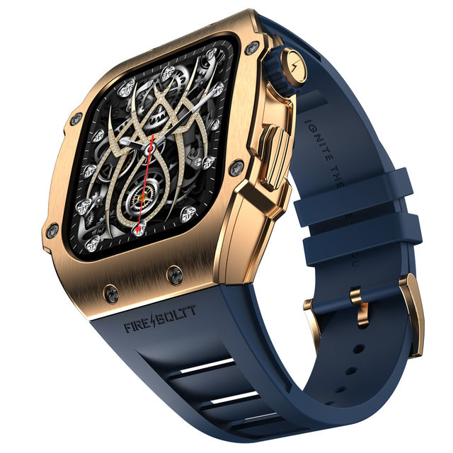 Fire-Boltt Ashphalt Smartwatch | 1.91" Display | BT Calling - Gold Blue