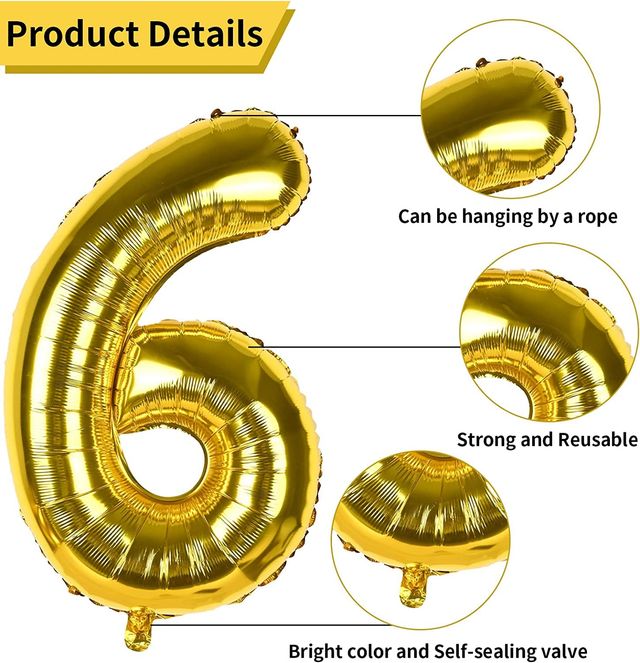 Let's Vybe Foil Balloon Number 6