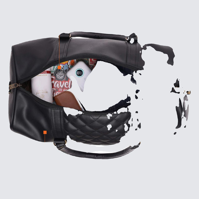 Buy Fur Jaden 32 L Vegan Leather Black Travel Duffle Online