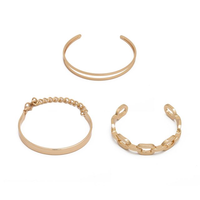 Joker & Witch Hard To Get Gold Chain Set Of 3 Bracelets