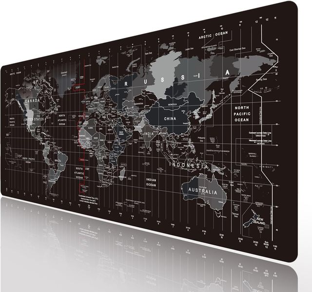 Ailkin World Map Extended Anti-Slip Rubber Gaming Mouse Pad Desk Mat for Computer Laptop