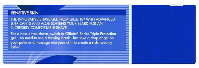 Gillette Sensitive Skin With Aloe Shave Gel