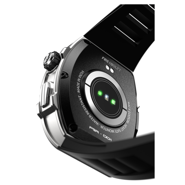 Fire-Boltt Ashphalt Smartwatch | 1.91" Display | BT Calling - Silver Black